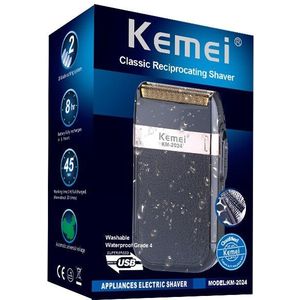 Elektrische Scheerapparaat Voor Mannen Twin Blade Waterdicht Reciprocating Cordless Razor Usb Oplaadbare Scheren Machine Kapper Trimmer