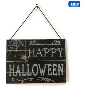 Halloween Decoratie Supplies Opknoping Borden Truc Of Behandelen Schedel Heks Voor Happy Halloween Party Indoor Outdoor Deur Muur Decor