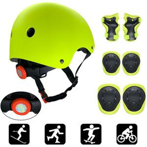 7 Stks/set Kinderen Knie/Elleboogbeschermers Beschermende Helm Gears Voor Skateboard Fiets Ijs Inline Roller Skate Protector Scooter