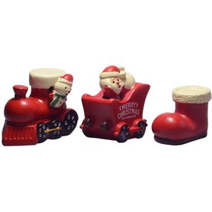 3Pcs Kerst Ambachten Sokken Kerstman Miniatuur Ornamenten Mini Hangers Diy Accessoires Thuis Versiering Voor Verjaardag