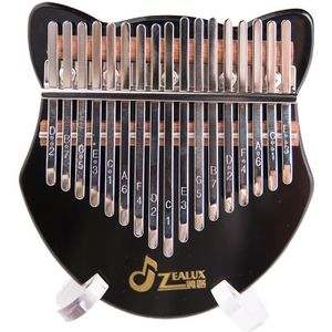 17-Key Acryl Kalimba Black Thumb Piano Mbira Sanza Kalimba Duim Piano Vinger Toetsenbord Muziekinstrument Met Tuning Hamer