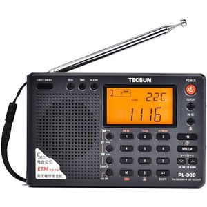 Tecsun Pl 380 Dsp Professionele Radio Fm/Lw/Sw/Mw Digitale Draagbare Volledige Band Stereo Goed Geluid Ontvanger Als Aan Ouder