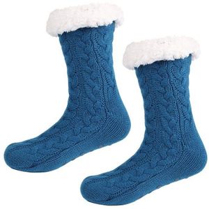 Winter Vrouwen Slipper Sokken Fleece Voering Gebreide Zachte Sokken Antislip Outdoor Sport Schaatsen Skiën Warme Sokken