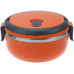 Rvs Thermos Thermische Lunchbox Draagbare Kid Adult Ronde Bento Boxs Lekvrij Voedsel Container Met Handvat