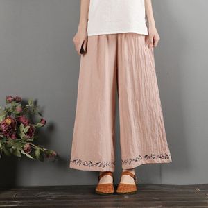 Vintage Wijde Pijpen Broek Vrouwen Pantalon Kung Fu Broek Katoen Linnen Yoga Tai Chi Broek Harajuku Etnische Trausers 10428