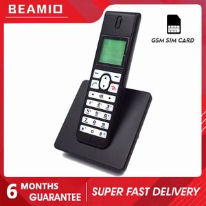 Beamio 2G Gsm Draadloze Telefoon Met Sim-kaart Sms Backlight Led Screen Draadloze Phonoe Voor Oudere Man Vrouwen Thuis office Black