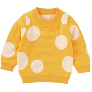 Pasgeboren Baby Jongens Meisjes Trui Jassen Dot Print Katoen Knit Solid Jongens Meisjes Baby Uitloper