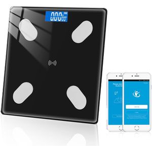 Lichaamsvet Schaal Badkamer Weegschalen Bluetooth Smart Elektronische Weegschaal Gehard Glas Lcd Display Voor Fitness Bmi Samenstelling Analyzer
