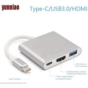 Yunniao USB3.1Type-C Naar Hdmi Three-in-one4K Hd Definition Adapter Kabel Type-C Naar Hdmi Converter Voor Telefoon Tablet computer Tv
