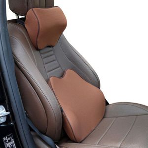 2 Stks/set Auto Seat Hoofd Hals Rest Massage Auto Kussen Kussen Hoofd Ondersteuning Protector Auto Seat Memory Katoen Accessoires