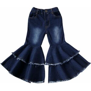 Baby Kleding Peuter Baby Kids Kinderen Meisje Kleding Bell Bottom Flare Denim Jeans Broek Gelaagde Leggings Broek 2- 7T