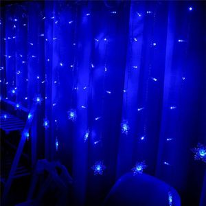 3.5M Eu Plug Sneeuwvlok Gordijn Licht Fairy String Lights Kerstmis Garland Outdoor Voor Feest Thuis Bruiloft Jaar Decor