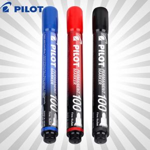 3 Pcs Pilot Vette Marker Grof Niet Te Vervagen Sneldrogende Waterdicht Marker SCA-400 Poster Pen Rood Blauw zwart Grote Capaciteit