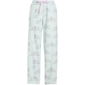 Vrouwen Winter Katoen Flanel Thuis Broek Vrouwelijke Corgi Pug Gedrukt Slaap Bodems Lounge Wear Losse Pyjamabroek Voor Vrouwen