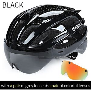 Inbikenew Fietshelm Fietshelm Mtb Veiligheid Ademend Mountainbike Integraal Gevormde Magneet Goggle Helm
