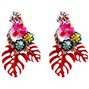 Barokke stijl vrouwen trending banaan boom lange resin earring