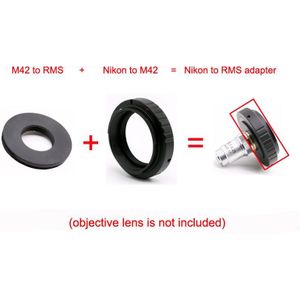 M42x0.75 Om Rms Adapter Ring Microscoop Objectief Rms Draad Te M42 Canon Nikon Adapter Voor Canon Nikon Slr Fotografie