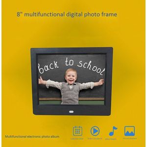 8 Inch Scherm Digitale Fotolijst Hd 1024X768 Mult-Media Speler MP3 MP4 Met Wekker Elektronische Album