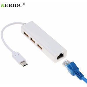 Type-C Om RJ45 Ethernet Adapter Usb 3.1 Hub Data Transfer RJ45 Netwerkkaart Adapter Voor Macbook Type-C Hubs