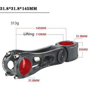 Shikra S-DK01 Mountainbike Verstelbare Stuurpen 31.8X28.6Mm Aluminium 90/110/145Mm Verhooging Stengels eieio Fiets Onderdelen