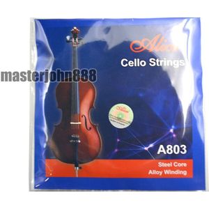 Alice A803 Cello Strings Staal Core & Nikkel Zilver Wond 1st-4th Snaren Gratis Shippng