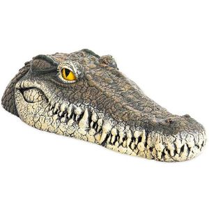 Realistische Drijvende Krokodil Hoofd Vijver Zwembad Alligator Waterpartijen Decoraties Pool Ornament Drijvende Hars Krokodil Hoofd