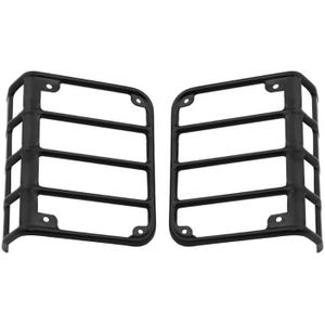 1 Paar Metalen Achterlicht Guards Covers Voor 07-17 Jeep Wrangler Jk Jku