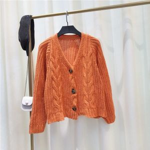 Gagarich Vest Vrouwen Lantaarn Mouw Gebreide Trui Stijl Herfst Winter Koreaanse Style Slim Lange Mouwen Truien