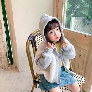 Herfst En Winter Koreaanse Stijl Katoen Vevlet Verdikte Warm Hooded Jas Voor Mode Schattige Baby Meisjes