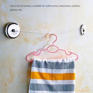 Draagbare Roestvrij Staal Intrekbare Waslijn Indoor Outdoor Wasserij Hanger Wasdroger Organiser Droogrek Touw