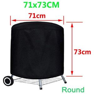 Outdoor Bbq Stofkap Waterdichte Weber Zware Grill Cover Regen Beschermende Outdoor Barbecue Cover Ronde Bbq Zwart Grill