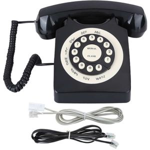 Vintage Telefoon High Definition Call Bedrade Telefoon Voor Home Office Black