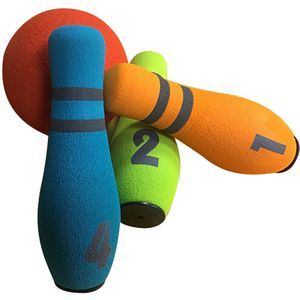 Sport Grappige Nbr Foam Speelgoed Voorschoolse Zachte Kids Bowling Set Hand Oog Coördinatie Huis Tuin Zes Pin Spelletjes Spelen