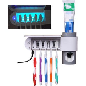 3 In 1 Multifunctionele Uv Tandenborstel Disinfector Sterilisator Tandenborstelhouder Tandpasta Dispenser Auto Tandpasta Squeezers