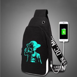 Lichtgevende oxford schoudertassen voor vrouwen messenger bags USB Opladen Crossbody mannen casual sling borst bag waterdichte reistas