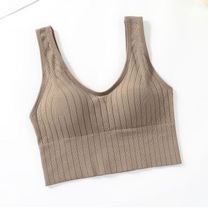 Athvotar Naadloze Vrouwen Draadloze Beha Padded Sport Tube Top Crop Top U-Vormige Terug Ademend Eenvoudige Lingerie Bralette