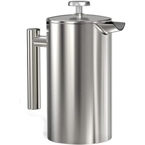Koffie Druk 1 L /8 Cup, roestvrij Staal Franse Pers Koffiezetapparaat Dubbelwandige Isolatie Met 3-Layer Filter Systeem