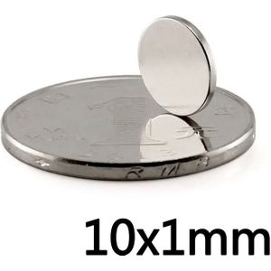 20/50/100Pcs 10X1 Mm Dunne Neodymium Sterke Magneet 10mmX1mm Permanente Magneet 10X1mm Krachtige Magnetische Ronde Magneet 10*1Mm