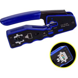 RJ45 Crimp Tool Passeren Cutter Cat6 Cat5 Cat5e 8P8C Modulaire Connectoren Alle-In-een Draad Network Tool kabel Crimper