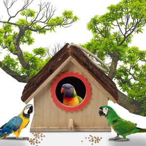 Grote Vogel Huis Hout Houten Opknoping Staande Vogelhuisje Outdoor Tuin Decor Gemak Praktische Lichtgewicht Duurzaam