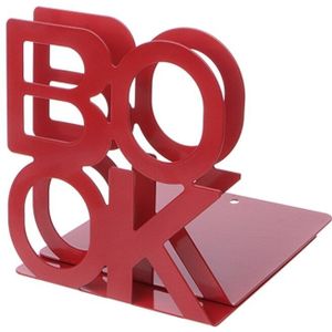 2 stks Alfabet Vormige Metalen Boekensteunen Iron Ondersteuning Houder Bureau Staat Voor Boeken 6 Kleuren C26