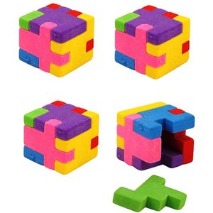 Gratis 2 4 6 12 24 creatieve schattige Kinderen School Puzzel Kubus Gum voor Kinderen Party Bag pinata Filler beloning Prijs gunsten