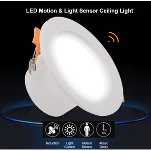 3-inch 7W LED Downlight Ronde Verzonken Lamp 85 V-265 V Led Lamp Slaapkamer Keuken Indoor LED Spot LED Motion Sensor Downlight