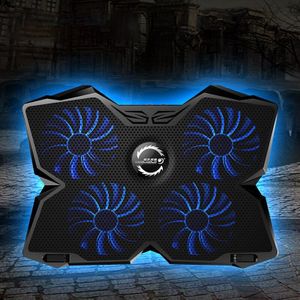 Coolcold 18Inch Gaming Laptop Koeler Vijf Fan Led Scherm Dual Usb-poort 1400Rpm Laptop Cooling Pad Notebook Stand voor Laptop