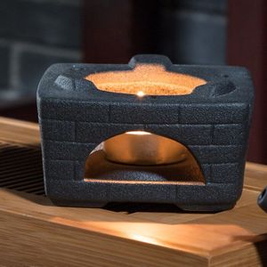 Japanse stijl Warme Thee Kachel Keramische Vintage Base Kaars Verwarmde Bloem Thee Koffie Plank Theepot Houder Theeceremonie Accessoires