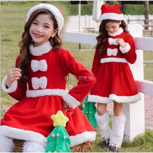 Kerst Prinses Lolita Kinderen Jurk Vintage Kant Strik Hoge Taille Victoriaanse Kids Jurk Kawaii Meisje Lolita Op Cos