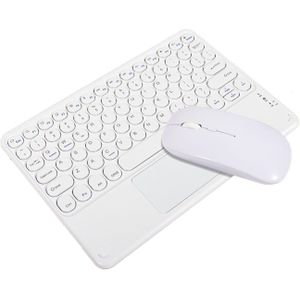 Bt Toetsenbord Voor Ipad Pro11 Draadloze Teclado Retro Ronde Key Toetsenbord En Muis Set Voor Samsung Xiaomi Touchpad Voor Ipad toetsenbord