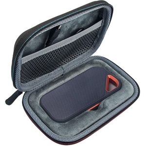 Harde Schijf Beschermhoes Shock Eva + Fleece Voering Draad Lader Opbergdoos Voor Sandisk Extreme Pro Draagbare Externe Case