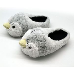 Pinguïn bont slippers hout land schoenen mannen vrouwen winter slippers Custom slippers Huis Slippers Kinderen indoor