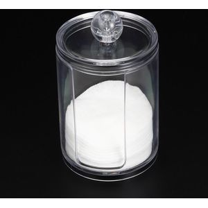 Acryl Wattenstaafje Organizer Box Draagbare Ronde Container Storage Case Make up Wattenschijfjes Q-tip Box Voor home Hotel Office